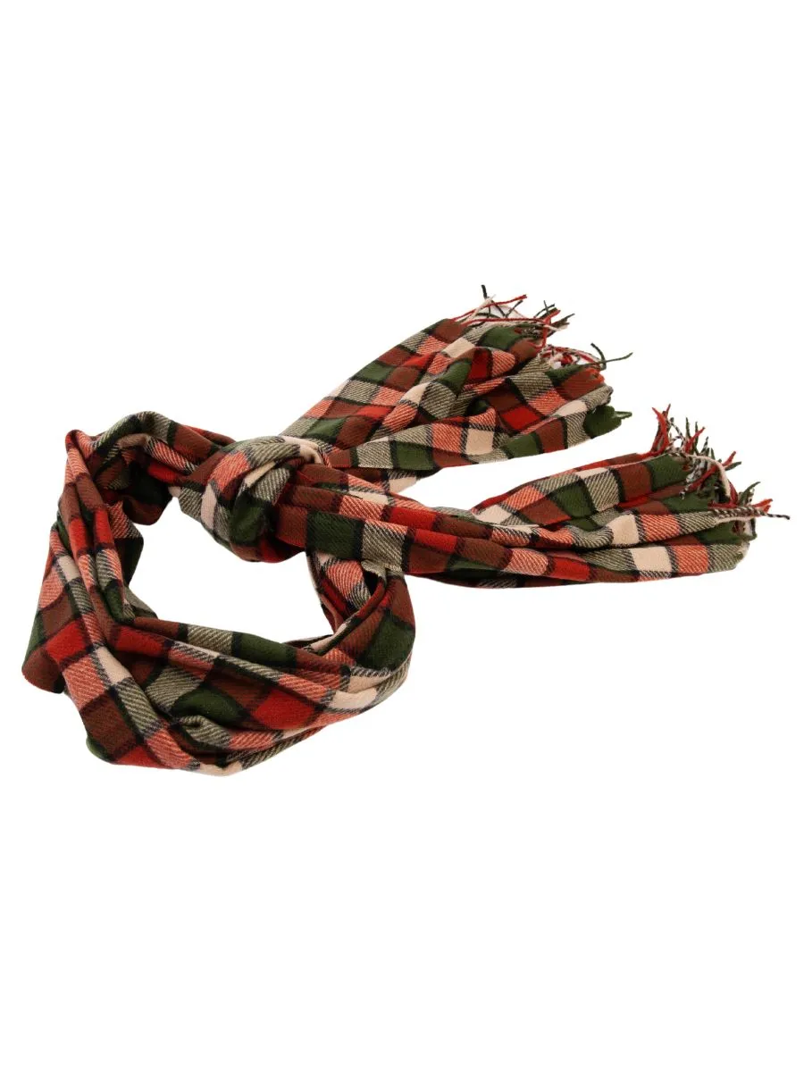 CORBET M. CHECK SCARF-RUST/OLIVE sold by Lucca Couture