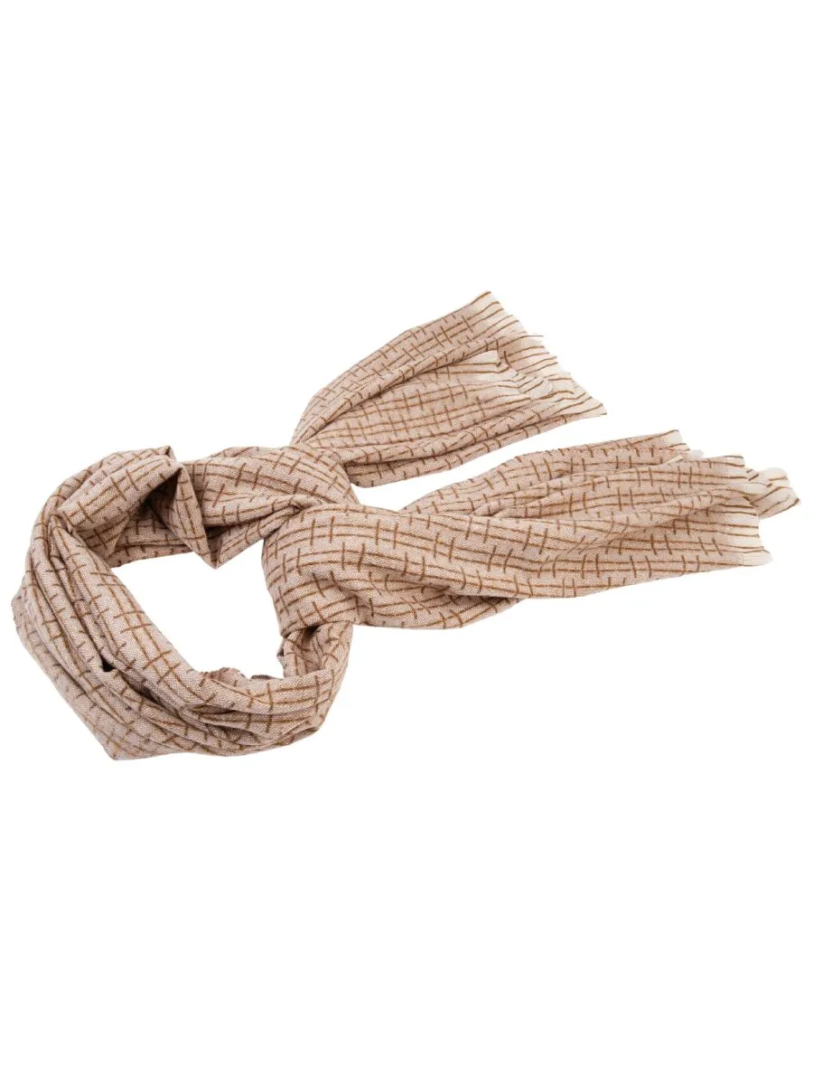 CLIFF ABSTRACT SCARF-COCOA sold by Lucca Couture