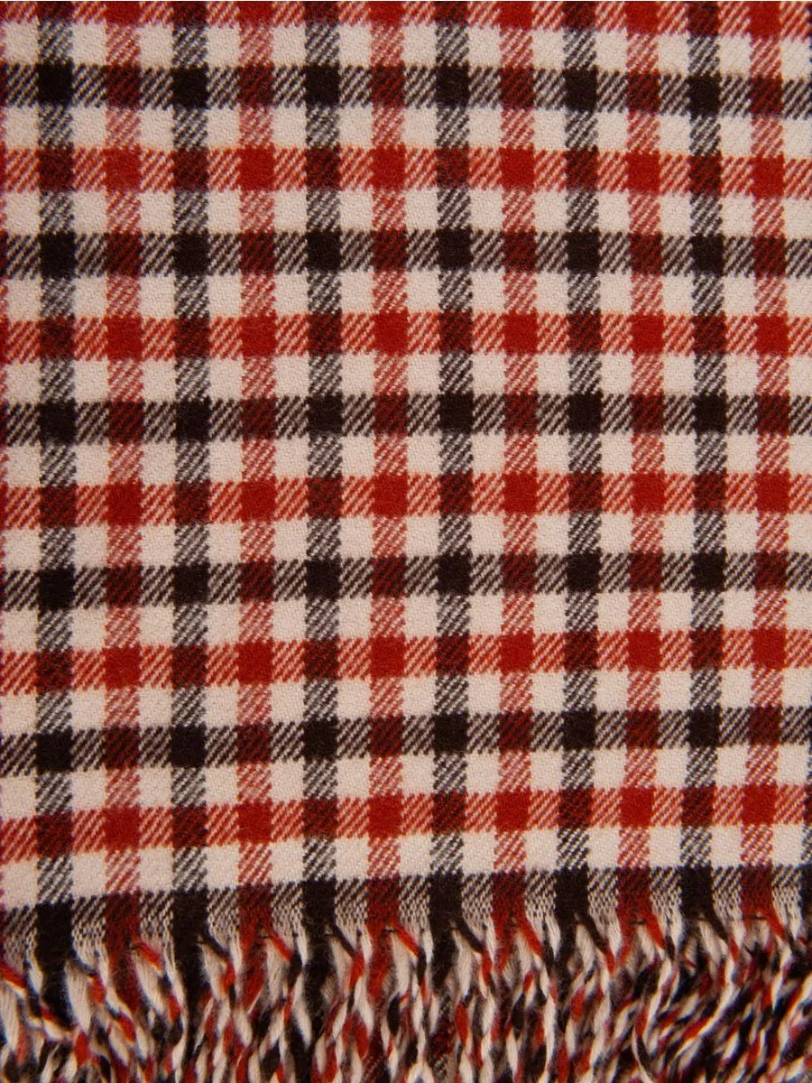 CLARINS MINI CHECK SCARF-BRICK/BROWN sold by Lucca Couture product image thumbnail 2
