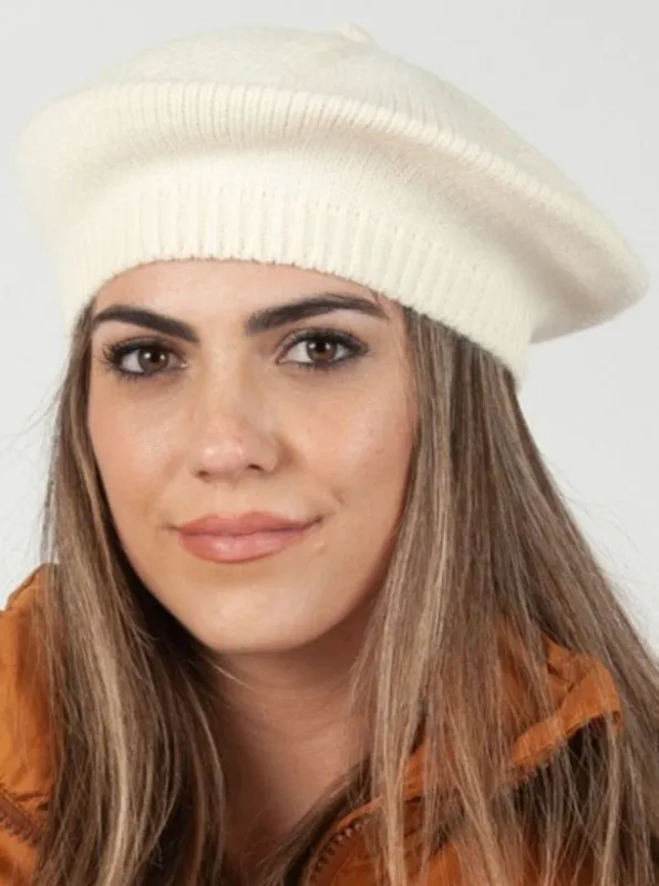 SOPHIA SWEATER BERET-IVORY sold by Lucca Couture