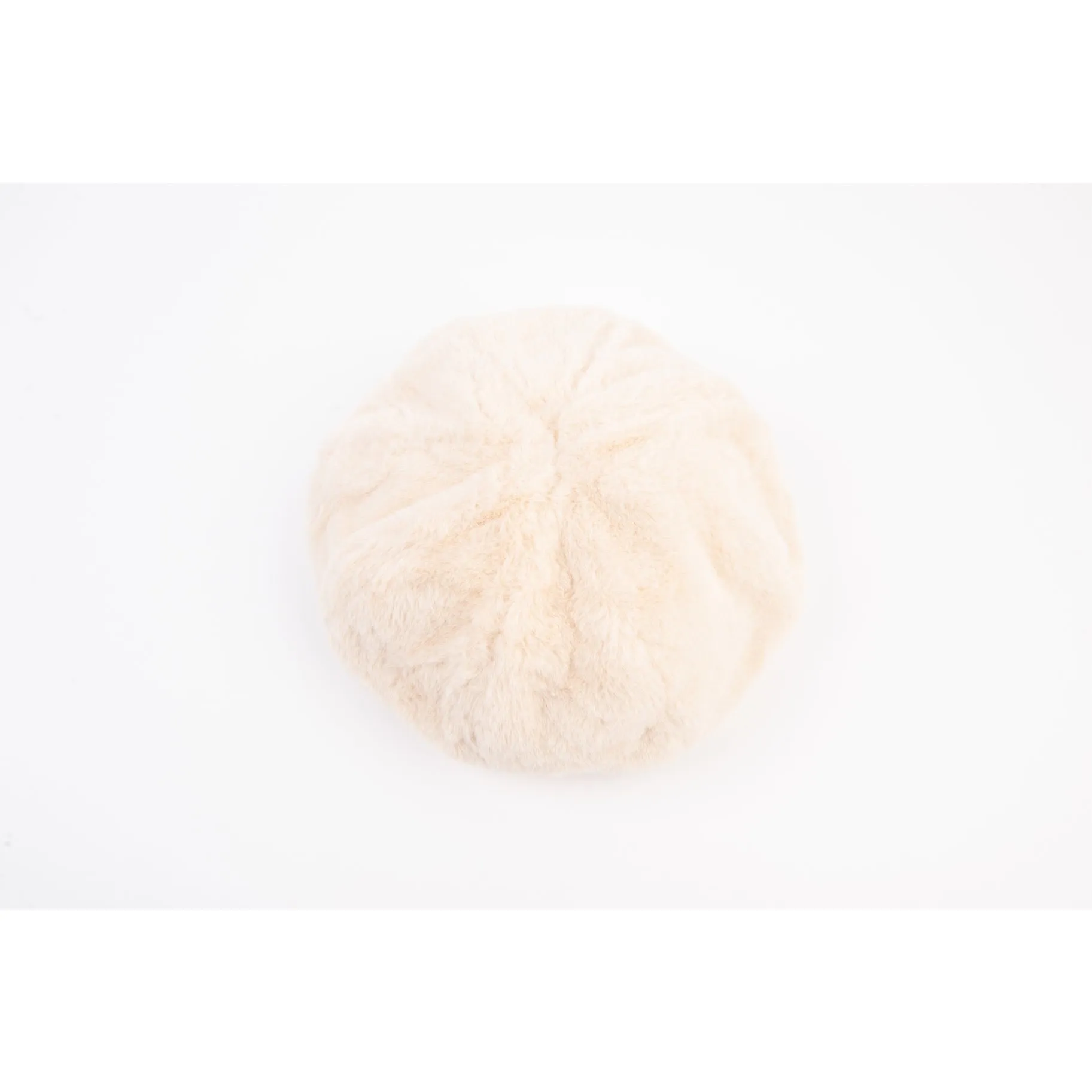 SEZANNE FAUX MINK BERET-IVORY sold by Lucca Couture product image thumbnail 5