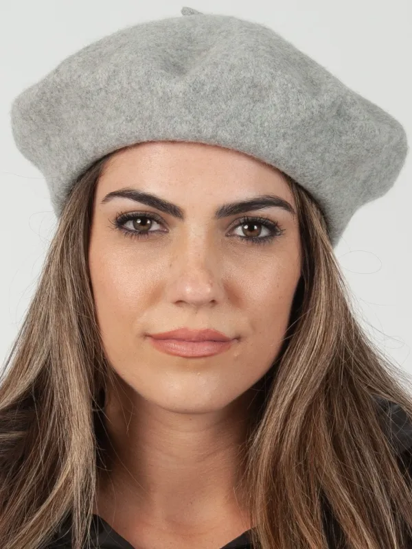 CHERIE CLASSIC BERET-GREY sold by Lucca Couture