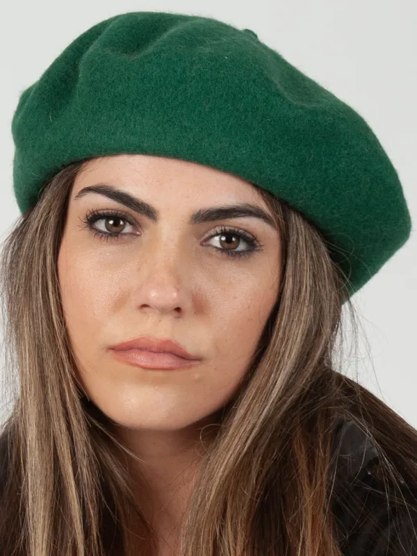 CHERIE CLASSIC BERET-GREEN sold by Lucca Couture