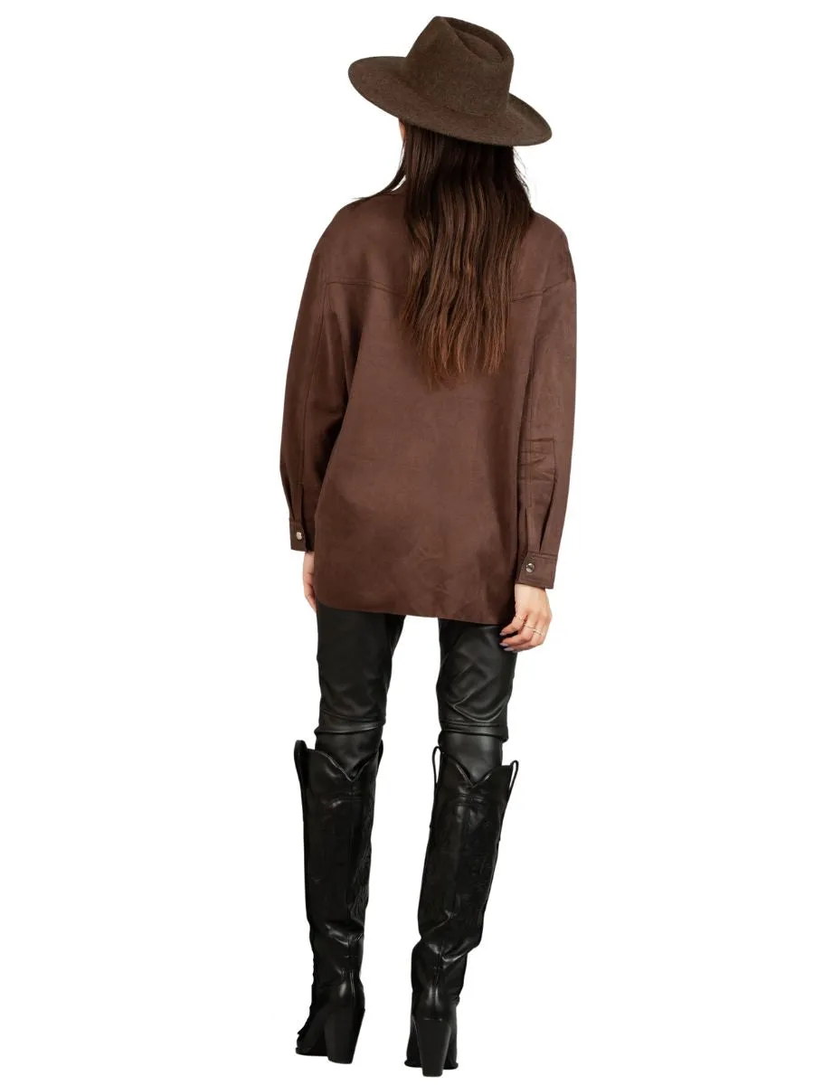 PEYTON WESTERN SHACKET-CHOCOLATE sold by Lucca Couture product image thumbnail 3