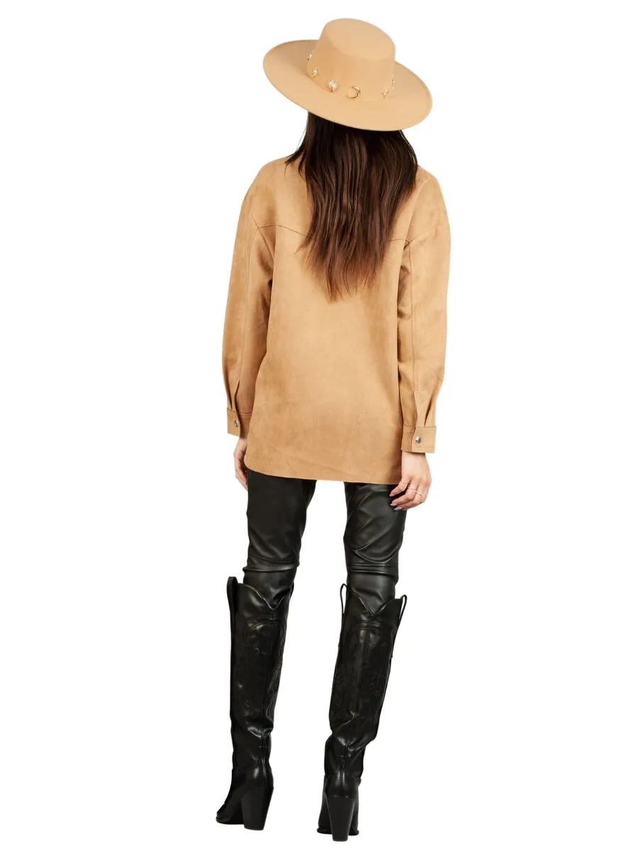 PEYTON WESTERN SHACKET-CAMEL sold by Lucca Couture product image thumbnail 3
