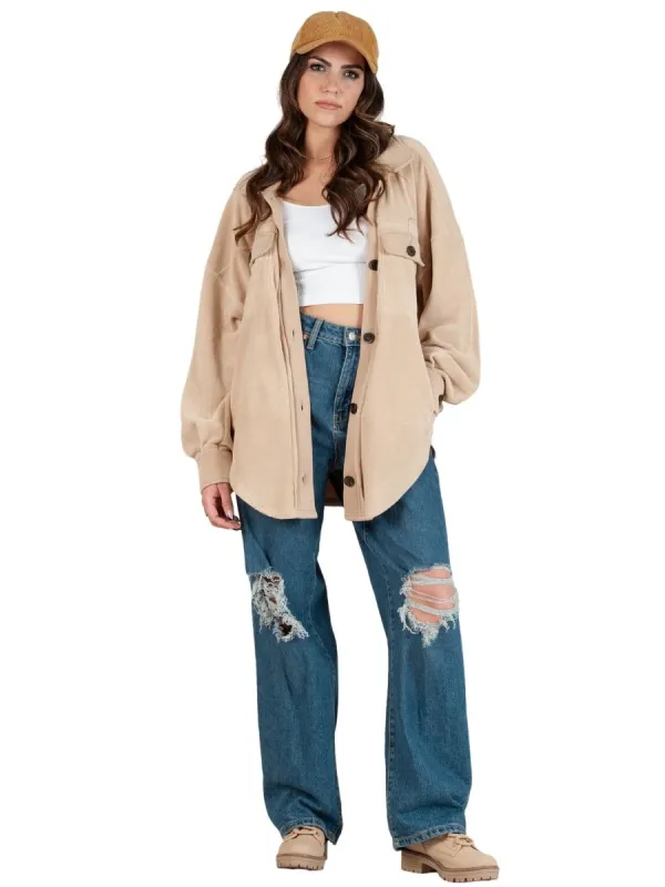 CALLIE SLOUCHY SHACKET-TAUPE sold by Lucca Couture