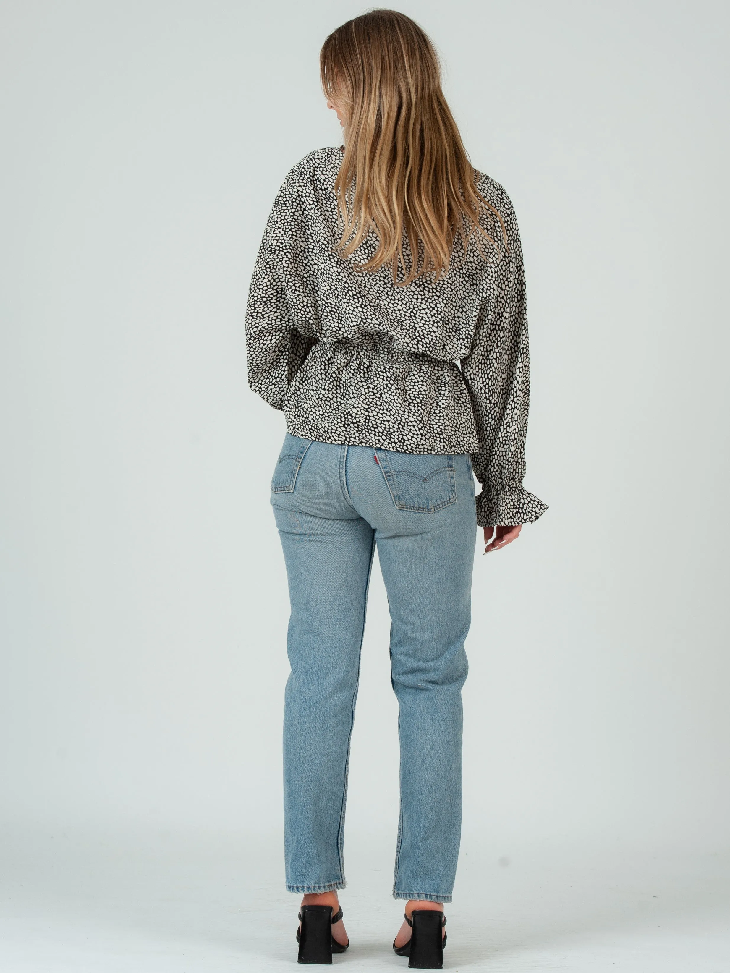 Women’s Peplum Printed Blouse sold by Lucca Couture product image thumbnail 3