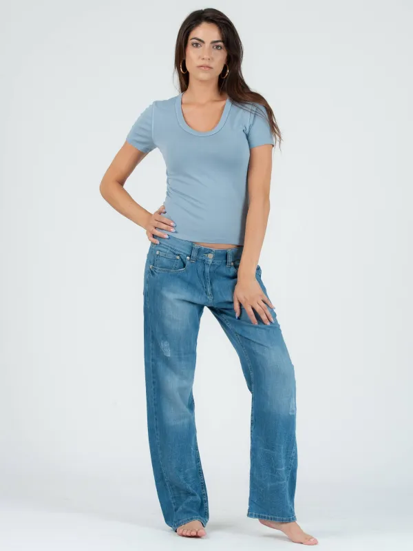 MEADOW TEE-BLUE sold by Lucca Couture