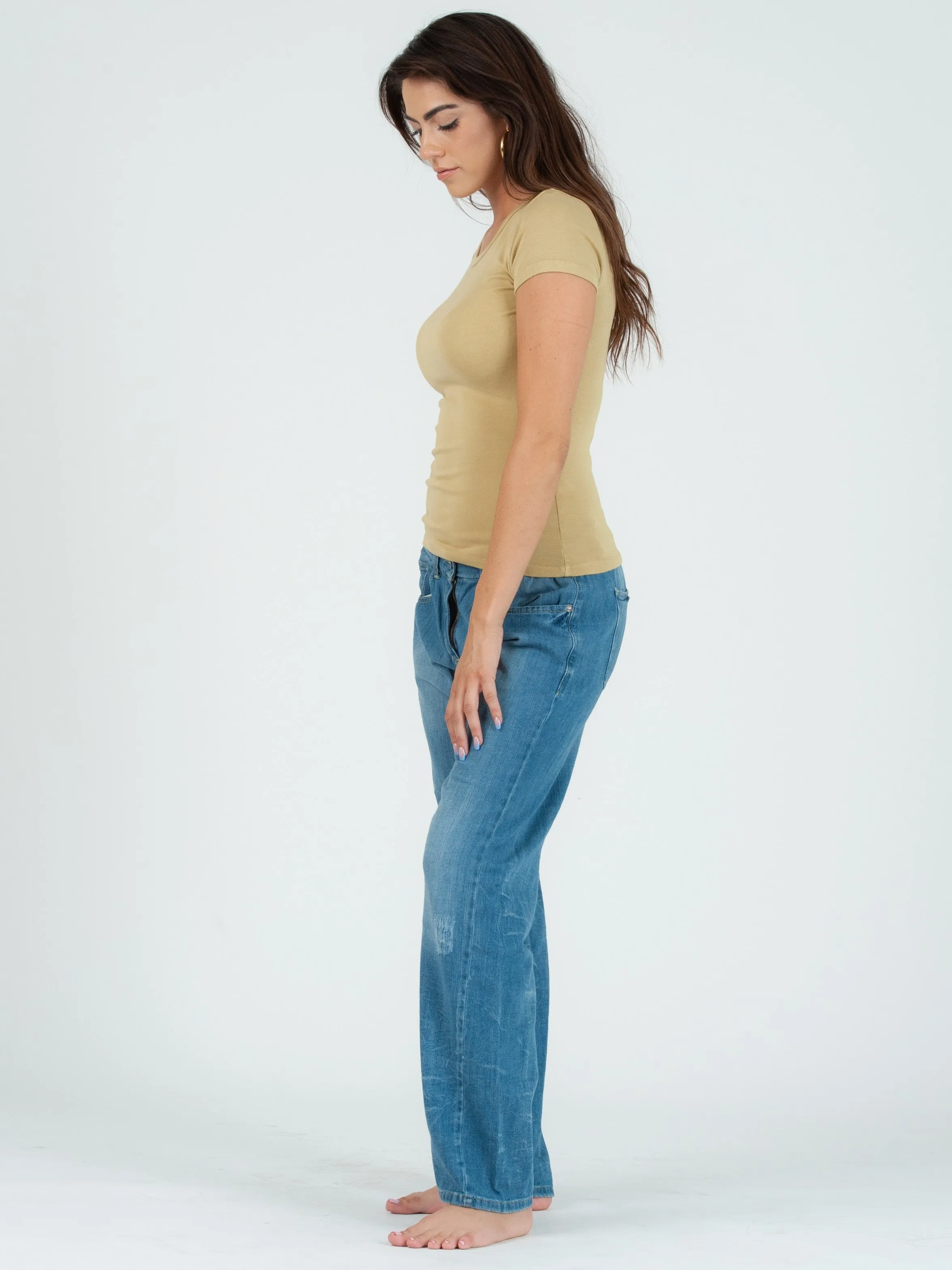 JILL CLASSIC ROUND NECK TEE-CITRON sold by Lucca Couture product image thumbnail 2