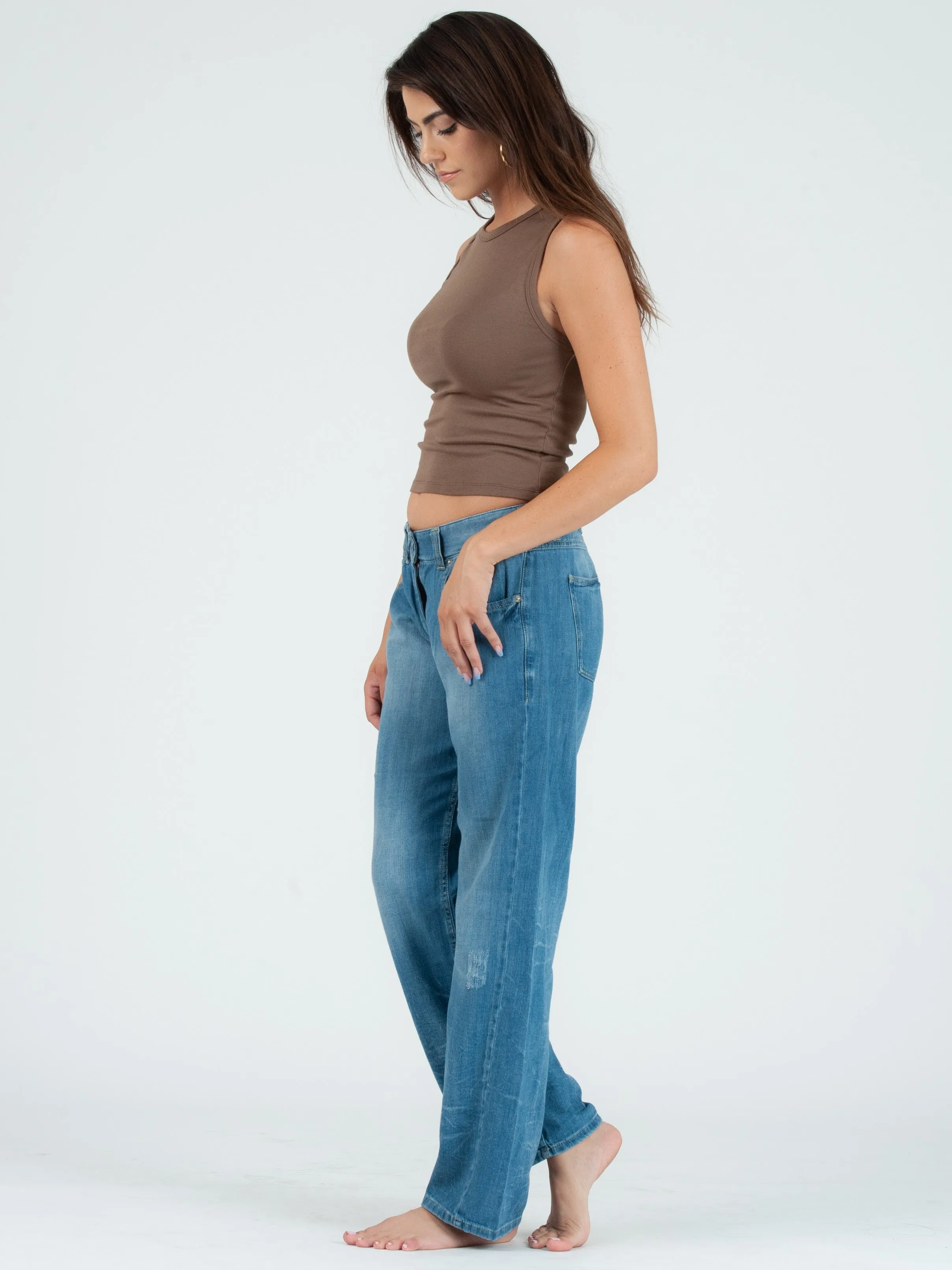 EDEN THROWBACK TANK TOP-ESPRESSO sold by Lucca Couture product image thumbnail 2