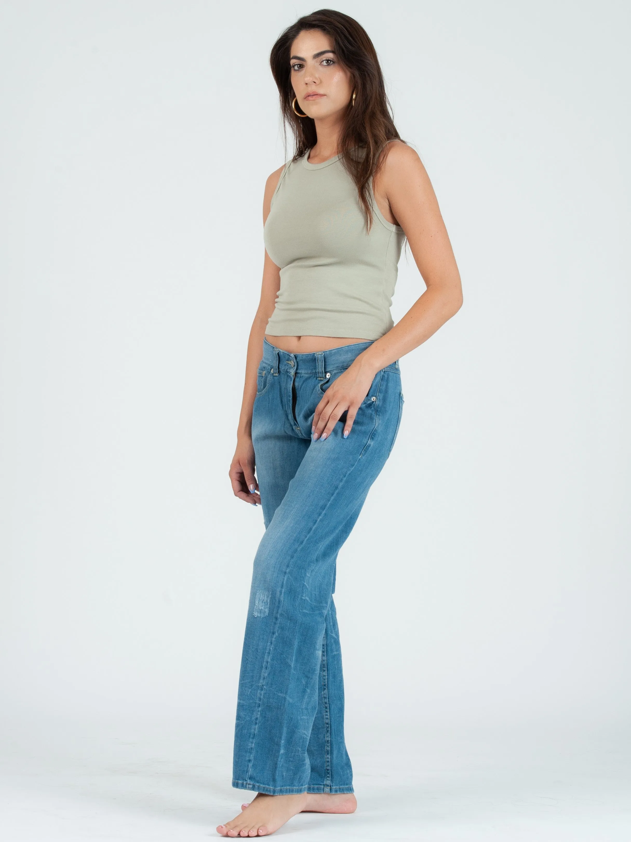 EDEN THROWBACK TANK TOP-SAGE sold by Lucca Couture product image thumbnail 2