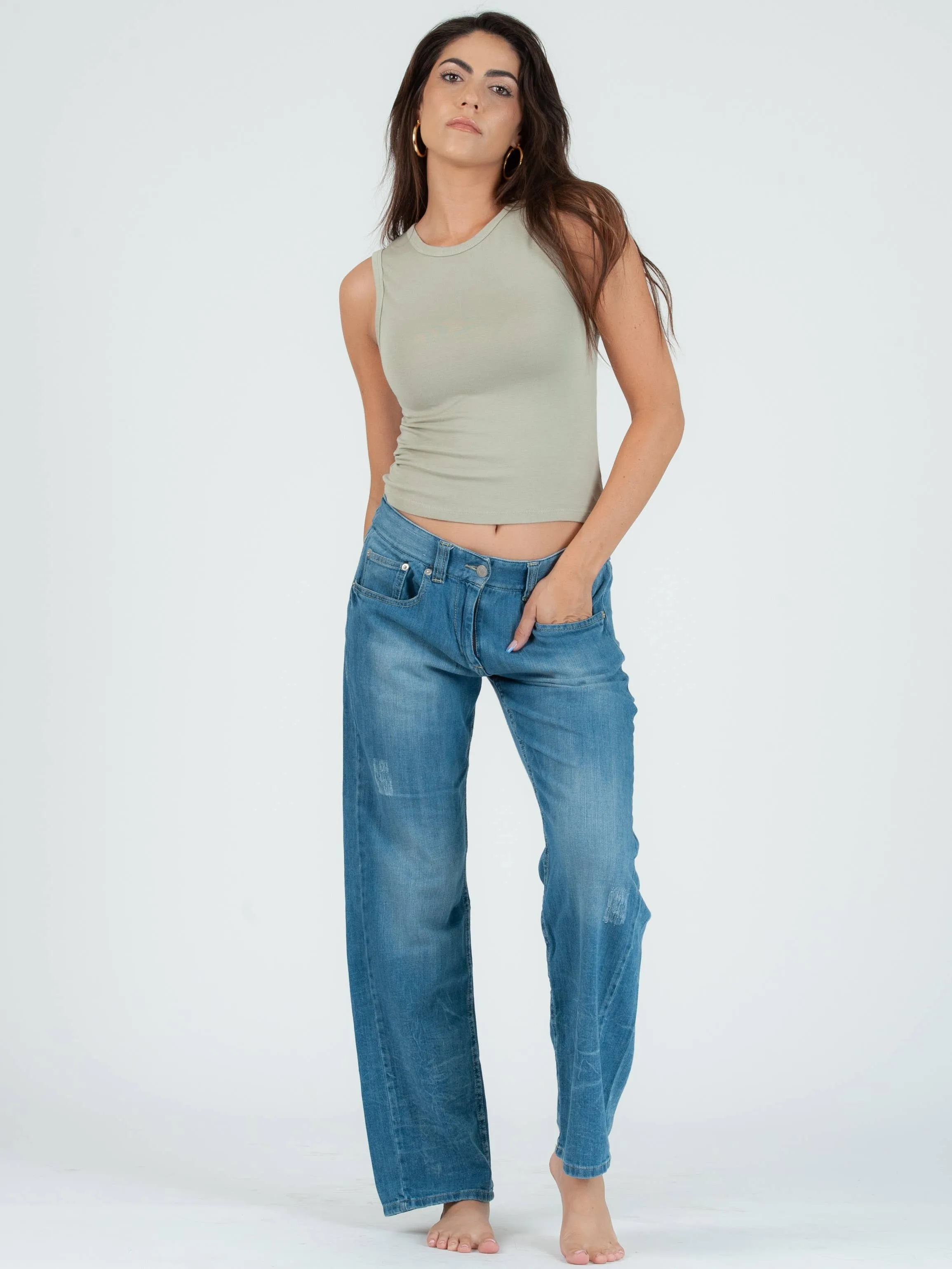 EDEN THROWBACK TANK TOP-SAGE sold by Lucca Couture