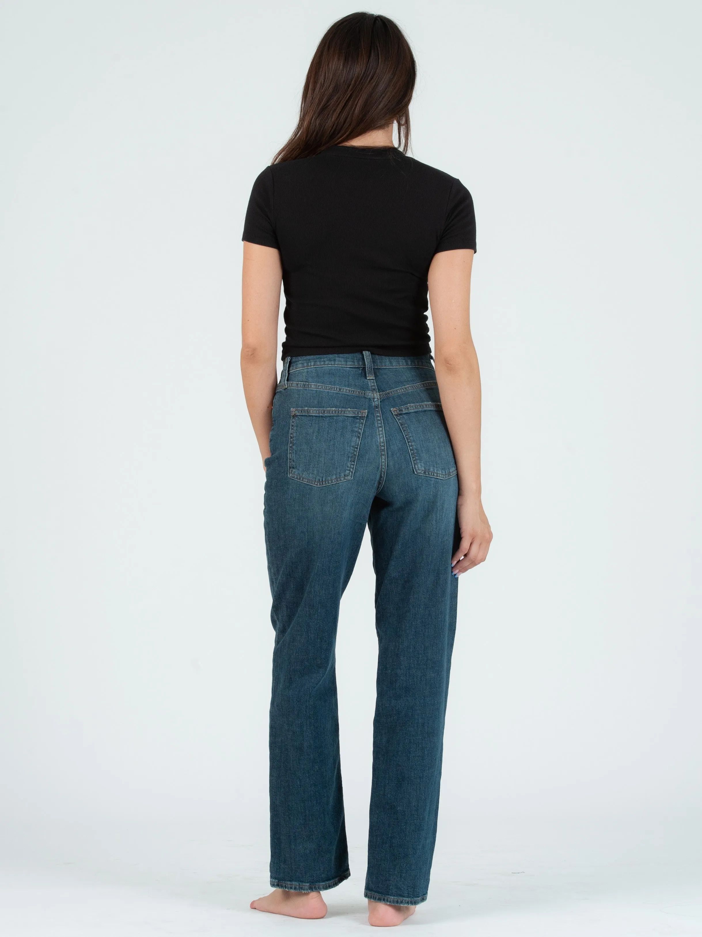 NICOLE ROUND NECK CROPPED TEE-BLACK sold by Lucca Couture product image thumbnail 3