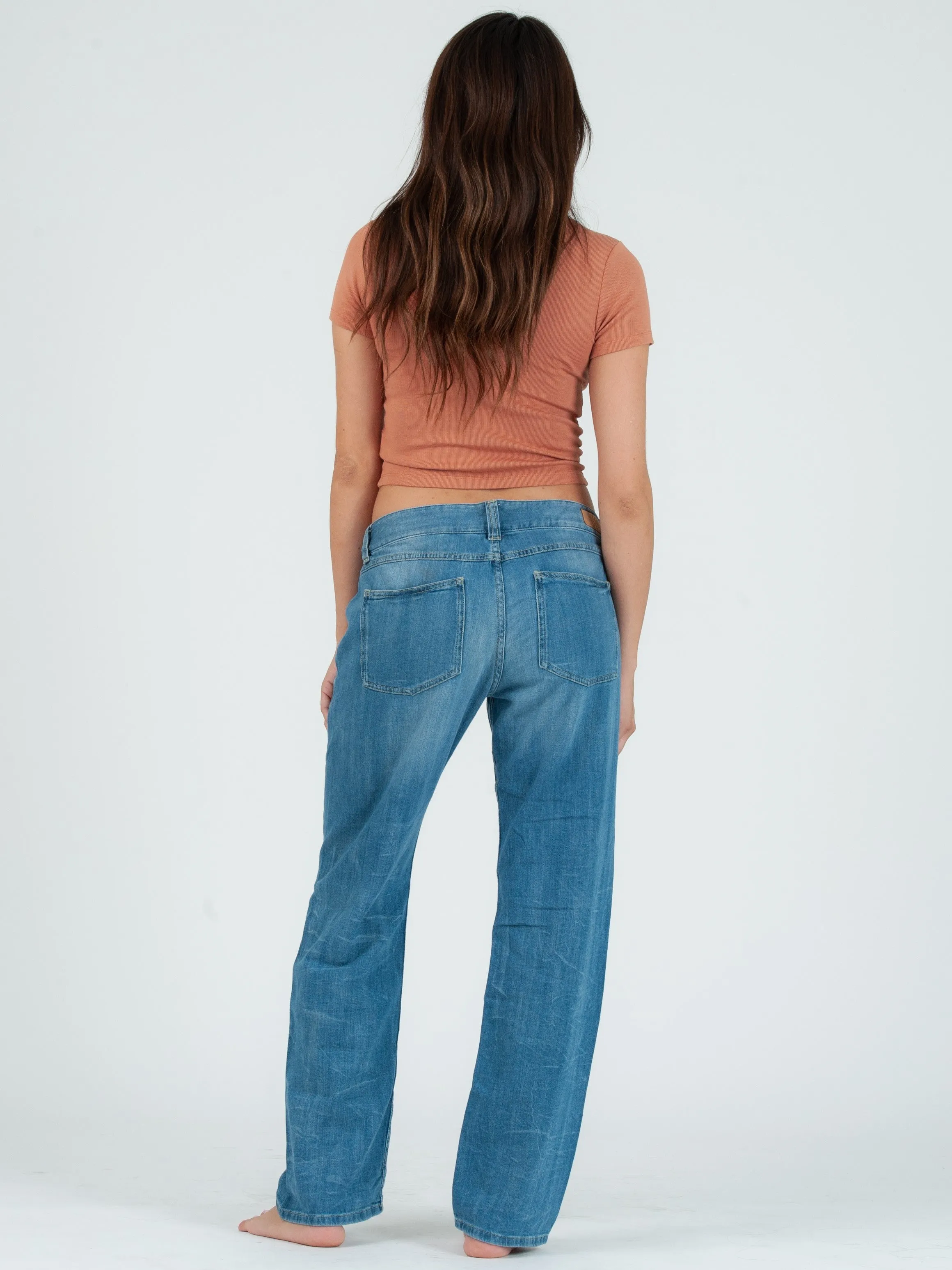 NICOLE ROUND NECK CROPPED TEE-TERRACOTTA sold by Lucca Couture product image thumbnail 3