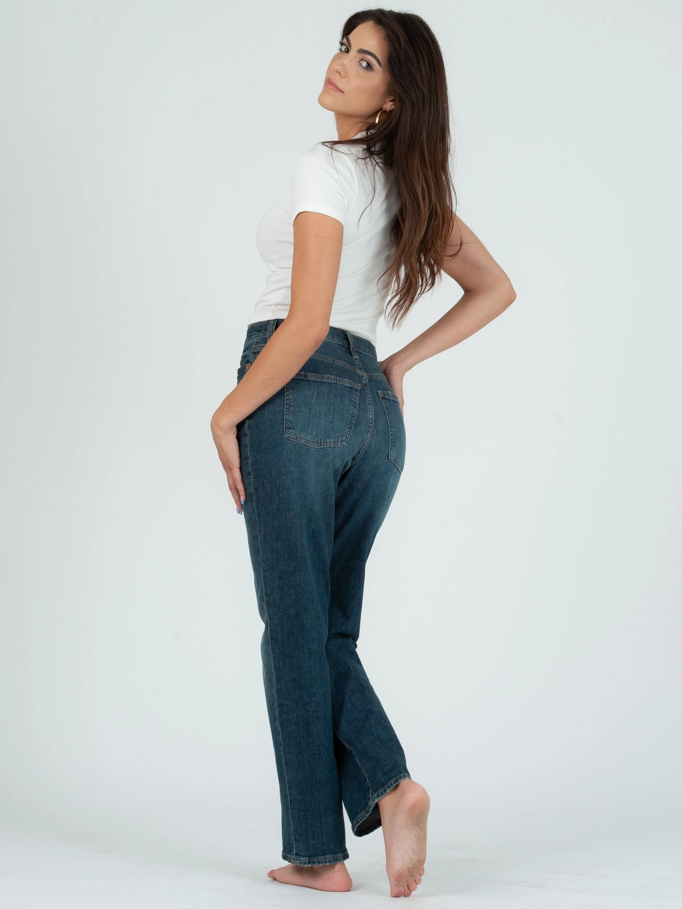 NICOLE ROUND NECK CROPPED TEE-WHITE sold by Lucca Couture product image thumbnail 3