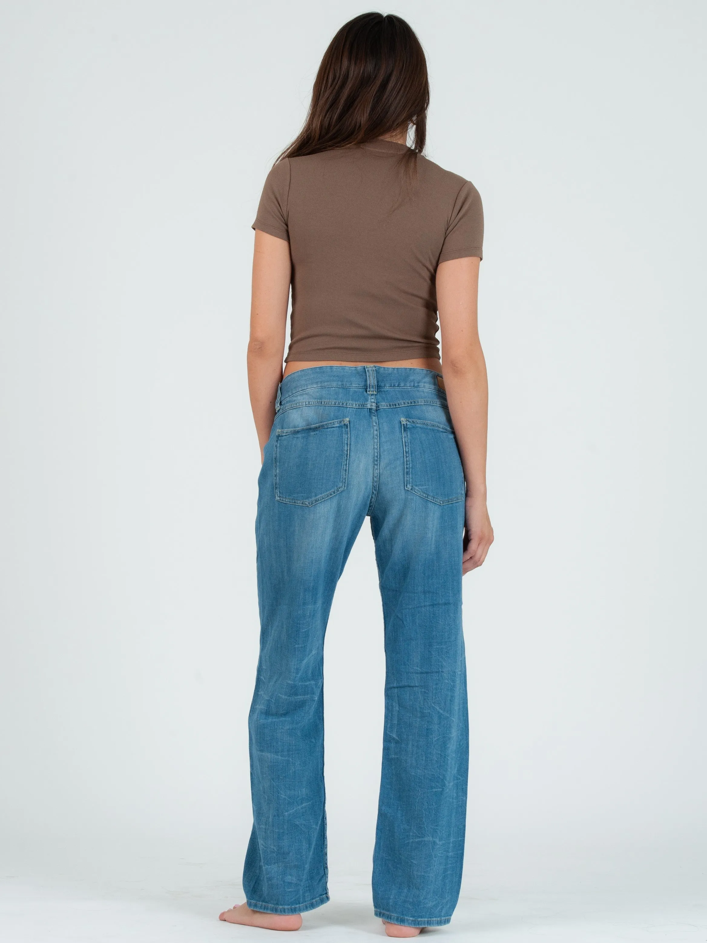 NICOLE ROUND NECK CROPPED TEE-ESPRESSO sold by Lucca Couture product image thumbnail 3