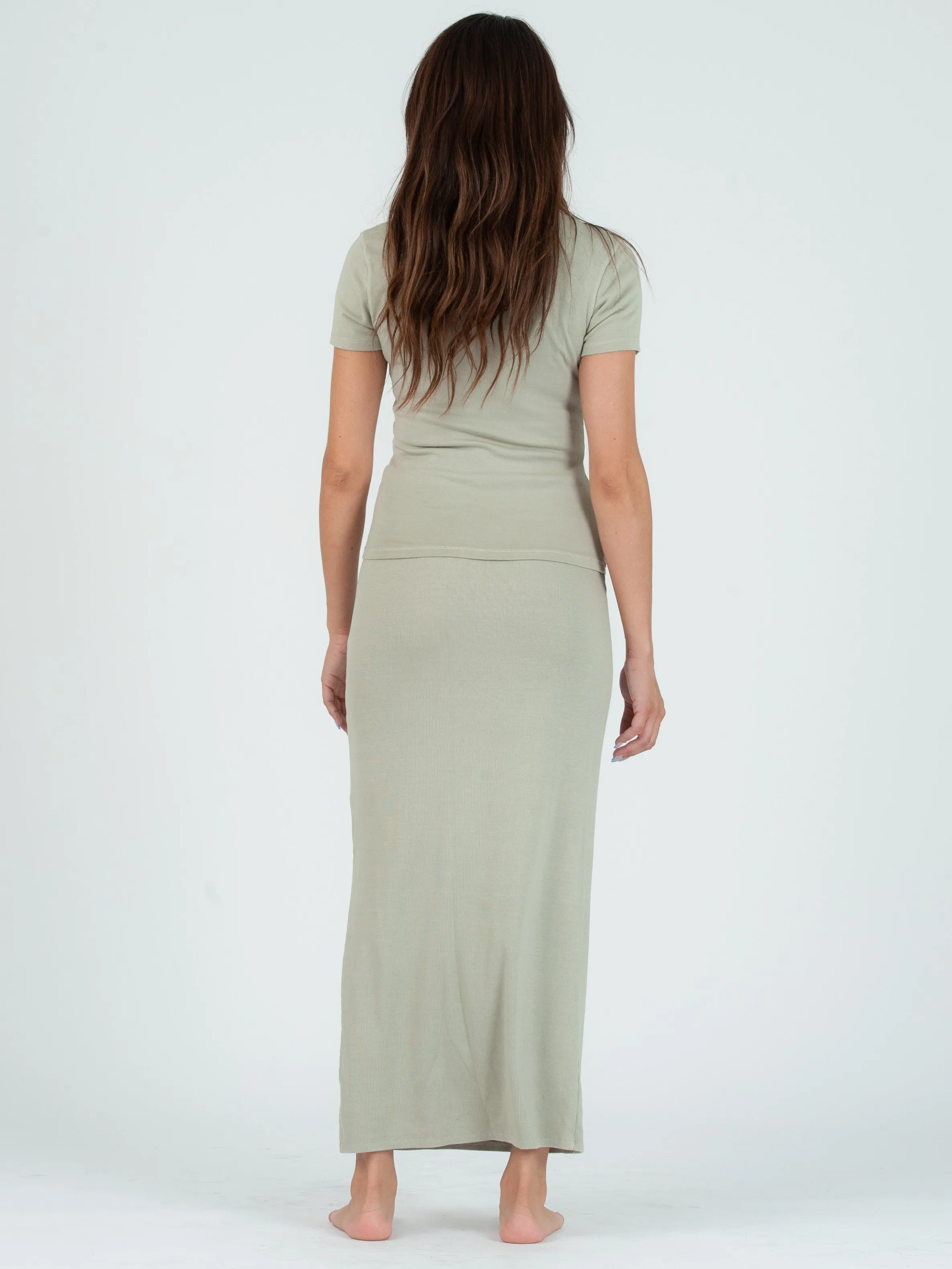 KENDALL PENCIL SKIRT-SAGE sold by Lucca Couture product image thumbnail 3
