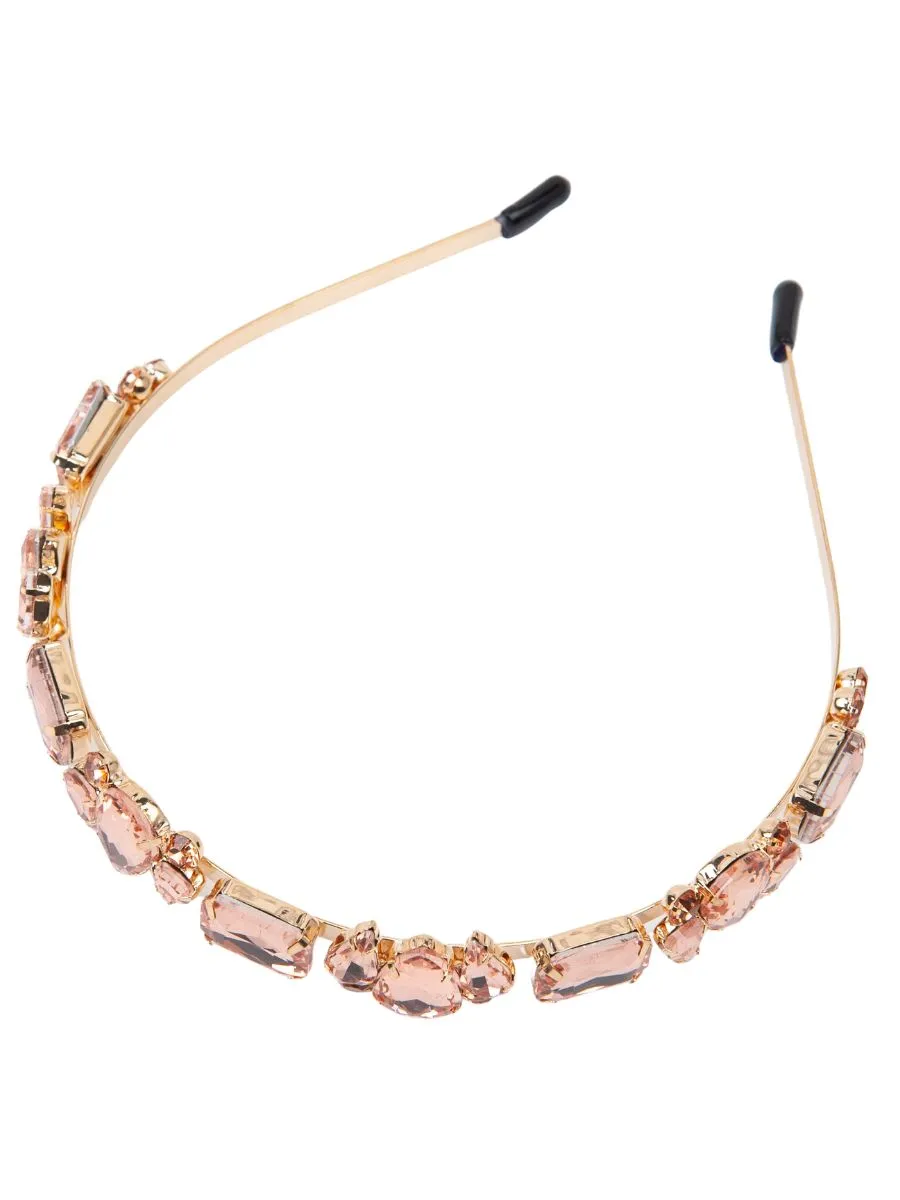 POSH GEMS HEADBAND-BLUSH sold by Lucca Couture product image thumbnail 2