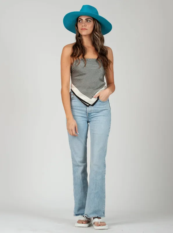 MILAN SATIN SCARF-BLACK MH sold by Lucca Couture