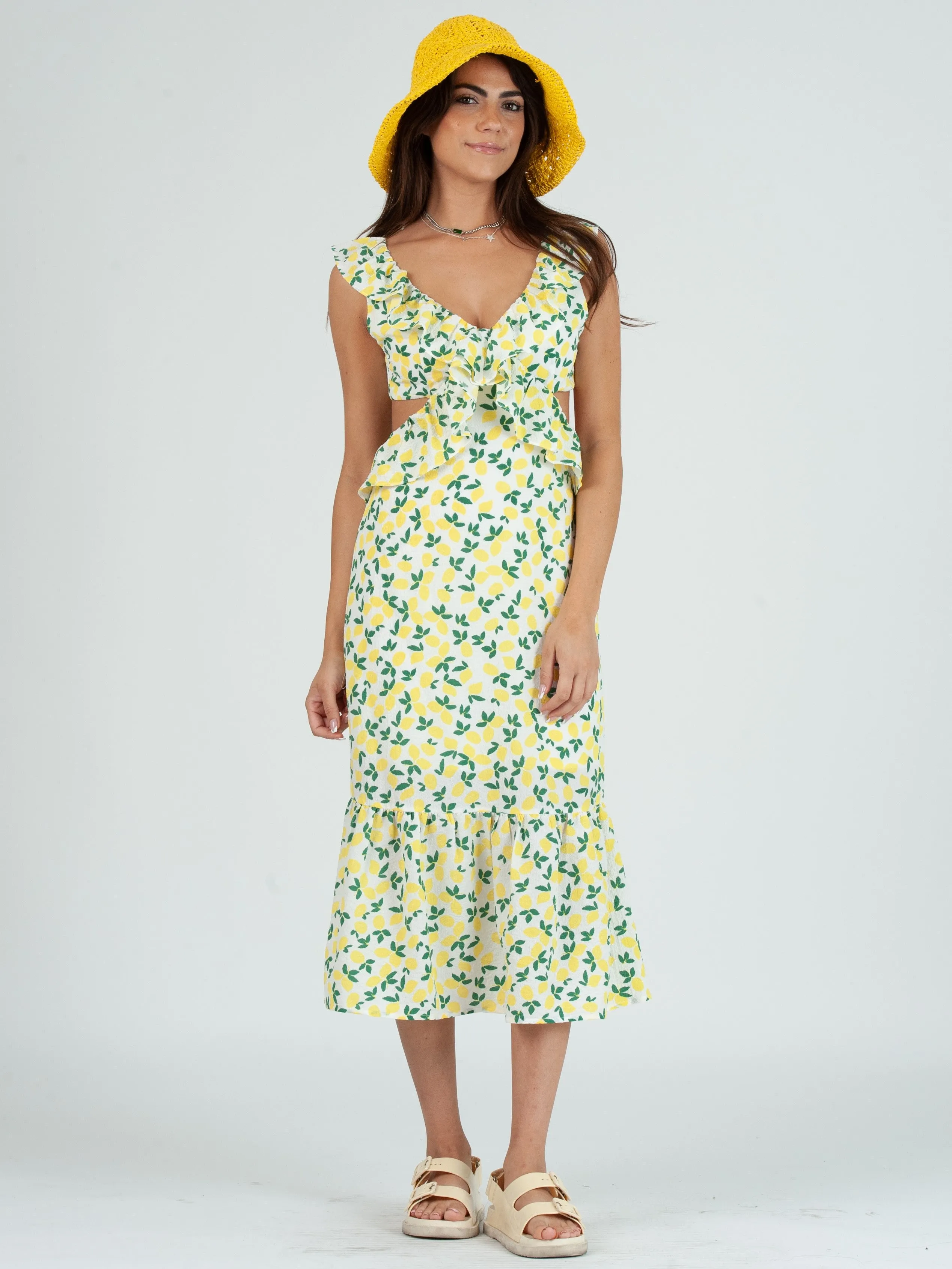 Women's Lemon Print Dress sold by Lucca Couture product image thumbnail 5