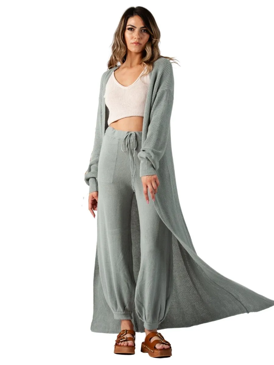 MAIA KNIT JOGGER-SAGE sold by Lucca Couture product image thumbnail 4