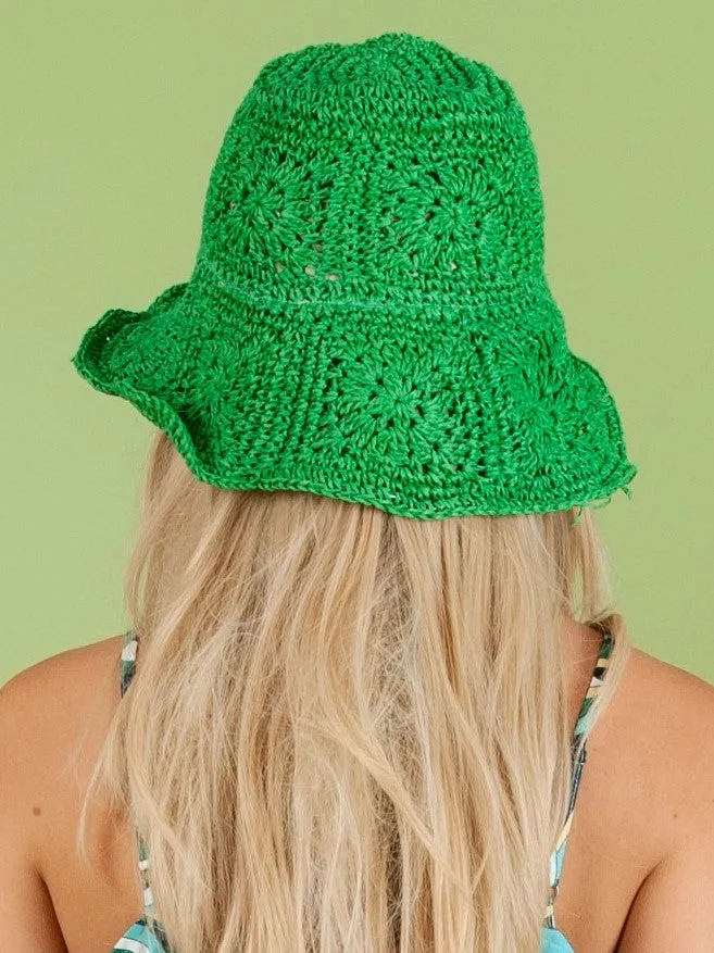BEACHSIDE PLAY CROCHET BUCKET HAT-KELLY sold by Lucca Couture product image thumbnail 4