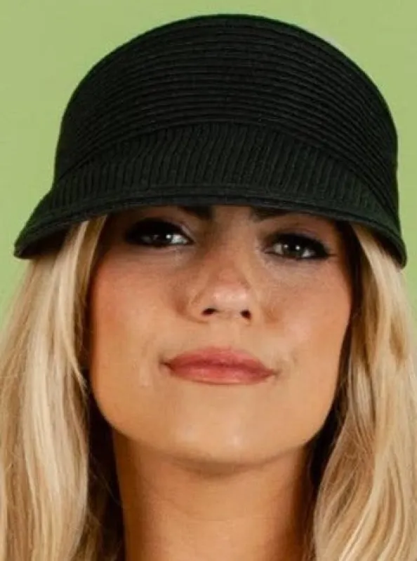 TORY THICK BAND VISOR-BLACK sold by Lucca Couture