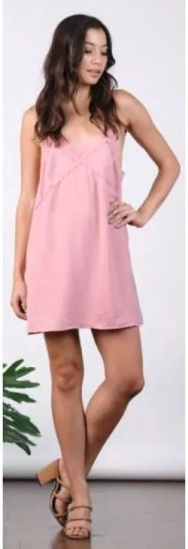 WASHED SATIN DRESS W/ CONTRAST MESH sold by Lucca Couture