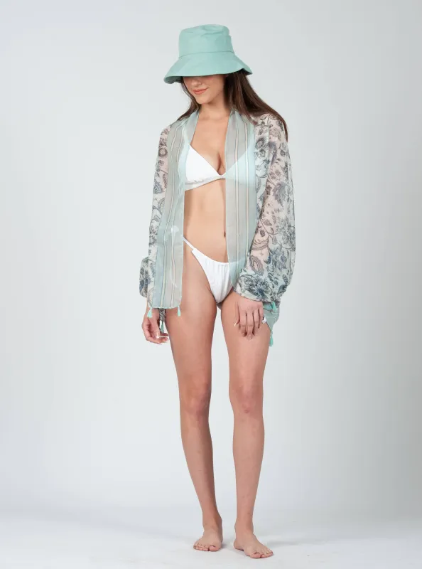 TURKS & CAICOS PAREO WRAP SCARF-MINTY sold by Lucca Couture