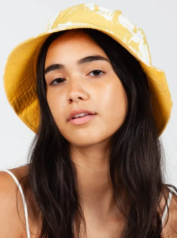 TIDE CANVAS BUCKET HAT-MARIGOLD sold by Lucca Couture