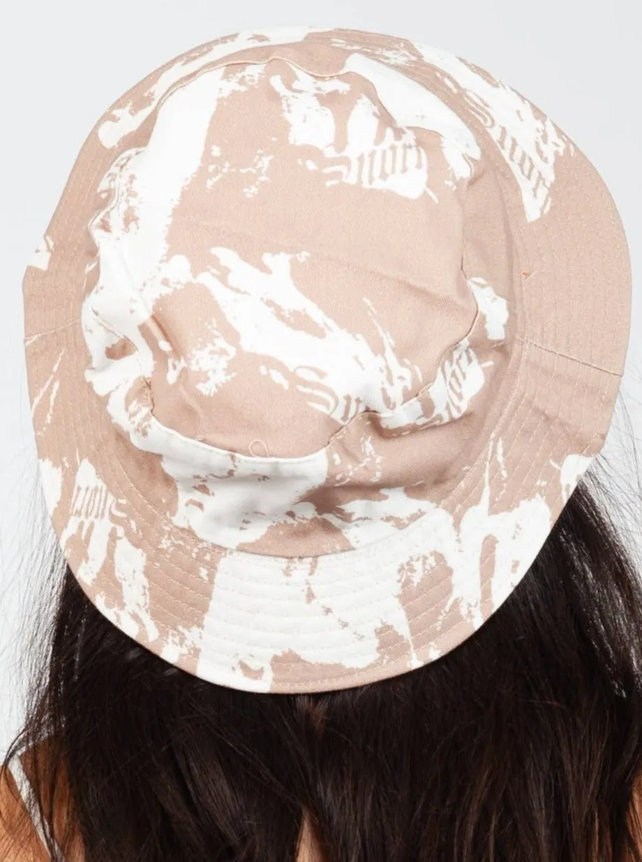 TIDE CANVAS BUCKET HAT-BEIGE sold by Lucca Couture product image thumbnail 3