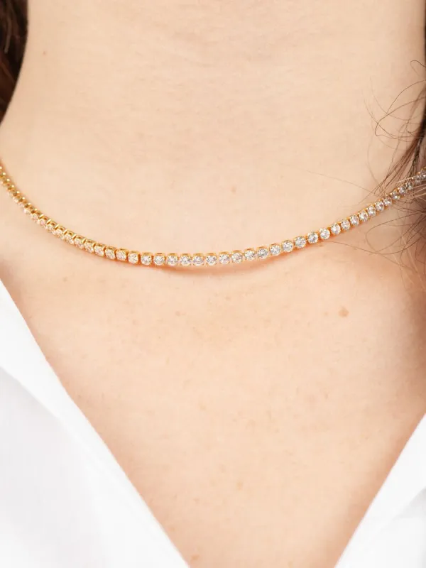 TENNIS NECKLACE-WHITE STONE sold by Lucca Couture