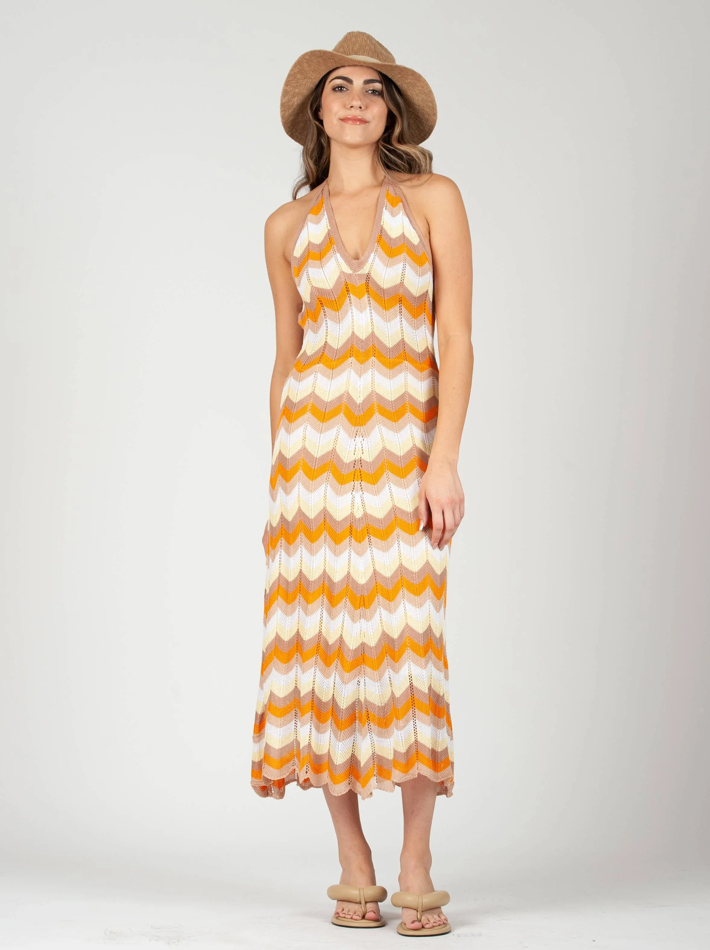 TAMI CROCHET HALTER DRESS sold by Lucca Couture product image thumbnail 3