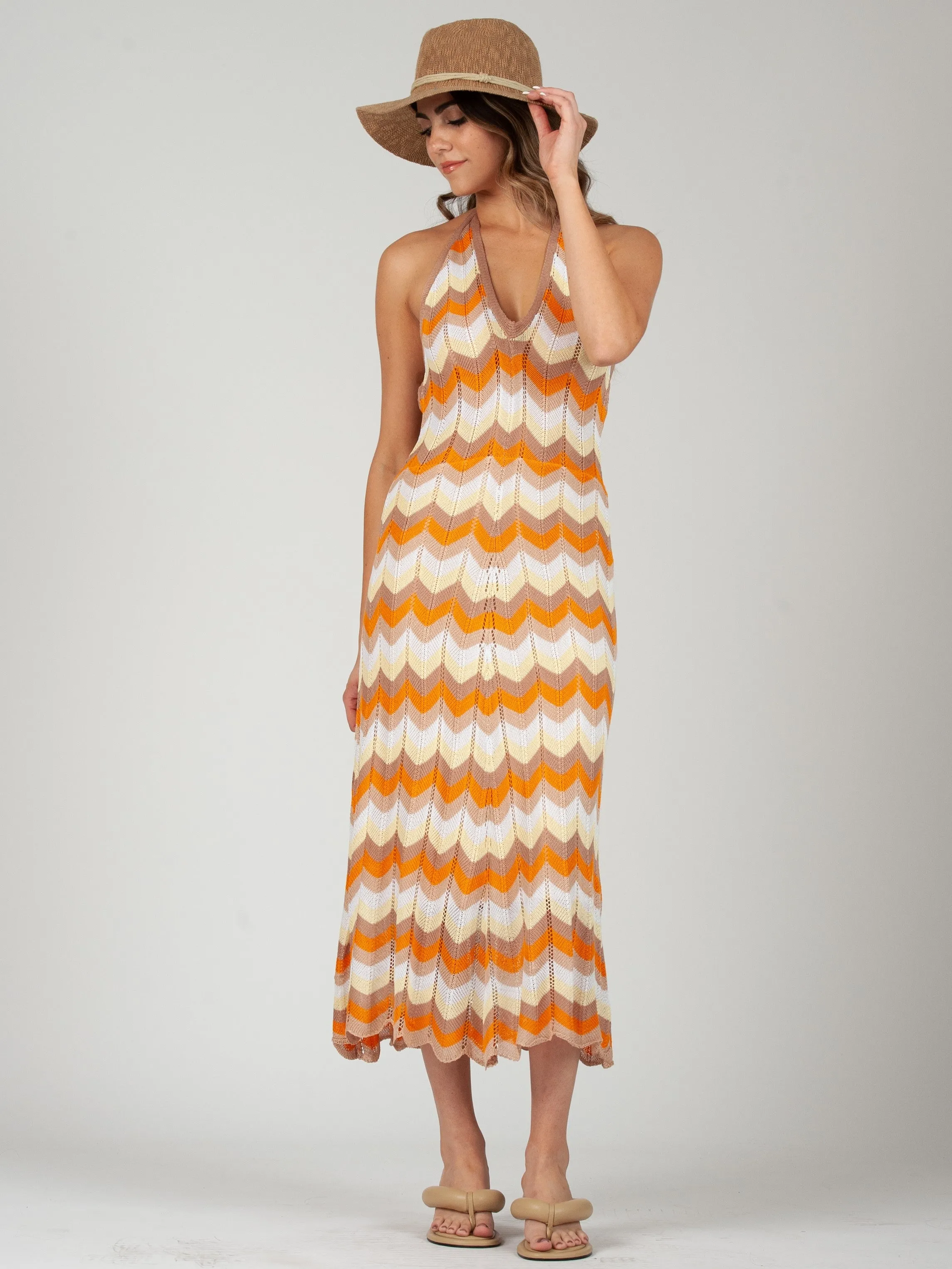 TAMI CROCHET HALTER DRESS sold by Lucca Couture product image thumbnail 5