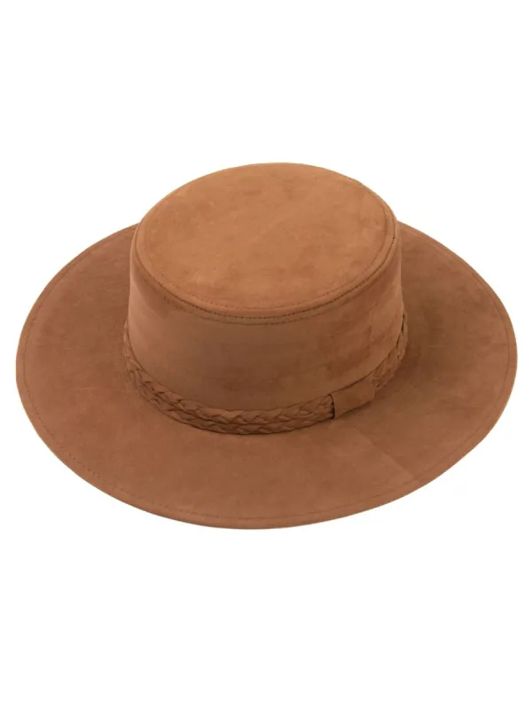 SONORAN BOATER HAT-CARAMEL sold by Lucca Couture