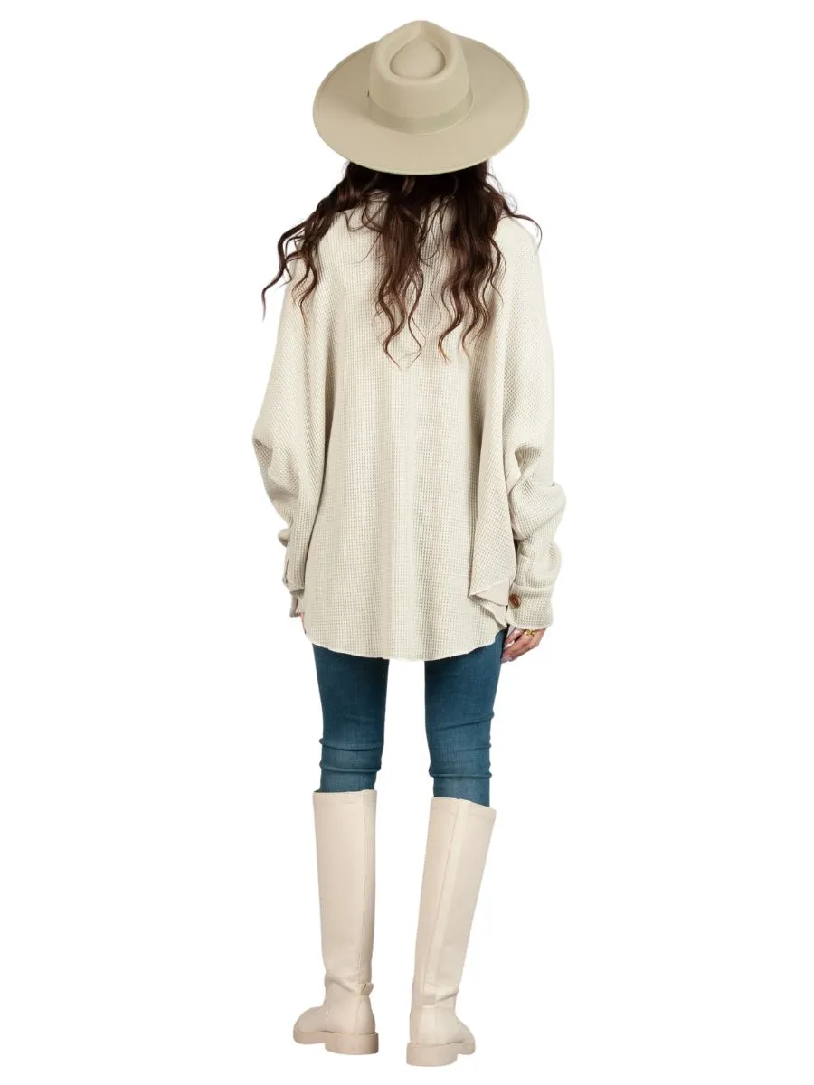 SLOANE WAFFLE SHACKET-WINTER MINT sold by Lucca Couture product image thumbnail 4