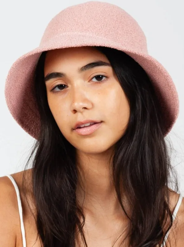 RENEE TERRY CLOTH BUCKET HAT-PINK sold by Lucca Couture