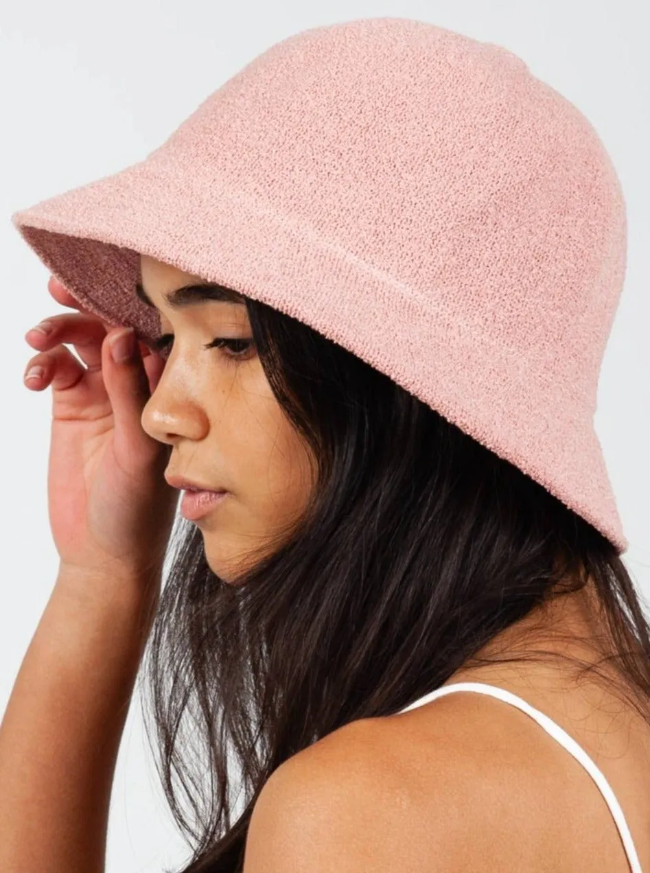RENEE TERRY CLOTH BUCKET HAT-PINK sold by Lucca Couture product image thumbnail 2