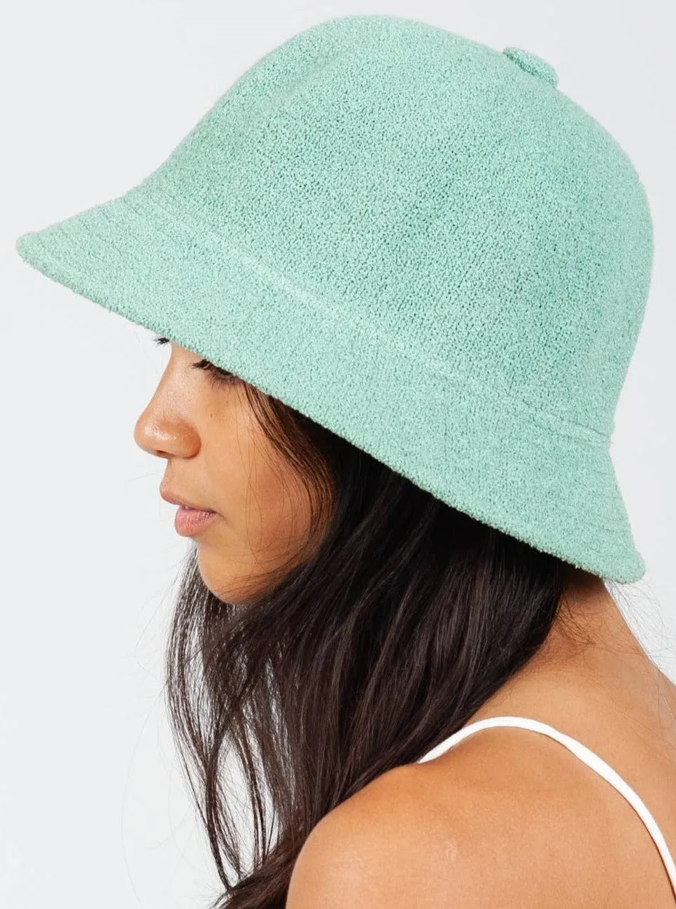 RENEE TERRY CLOTH BUCKET HAT-MINT sold by Lucca Couture product image thumbnail 2