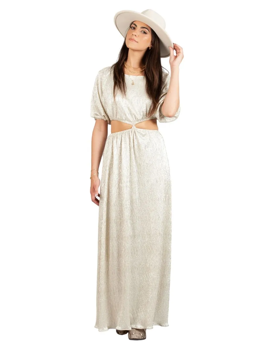 PEPA CUTOUT CB DRESS-SILVER sold by Lucca Couture
