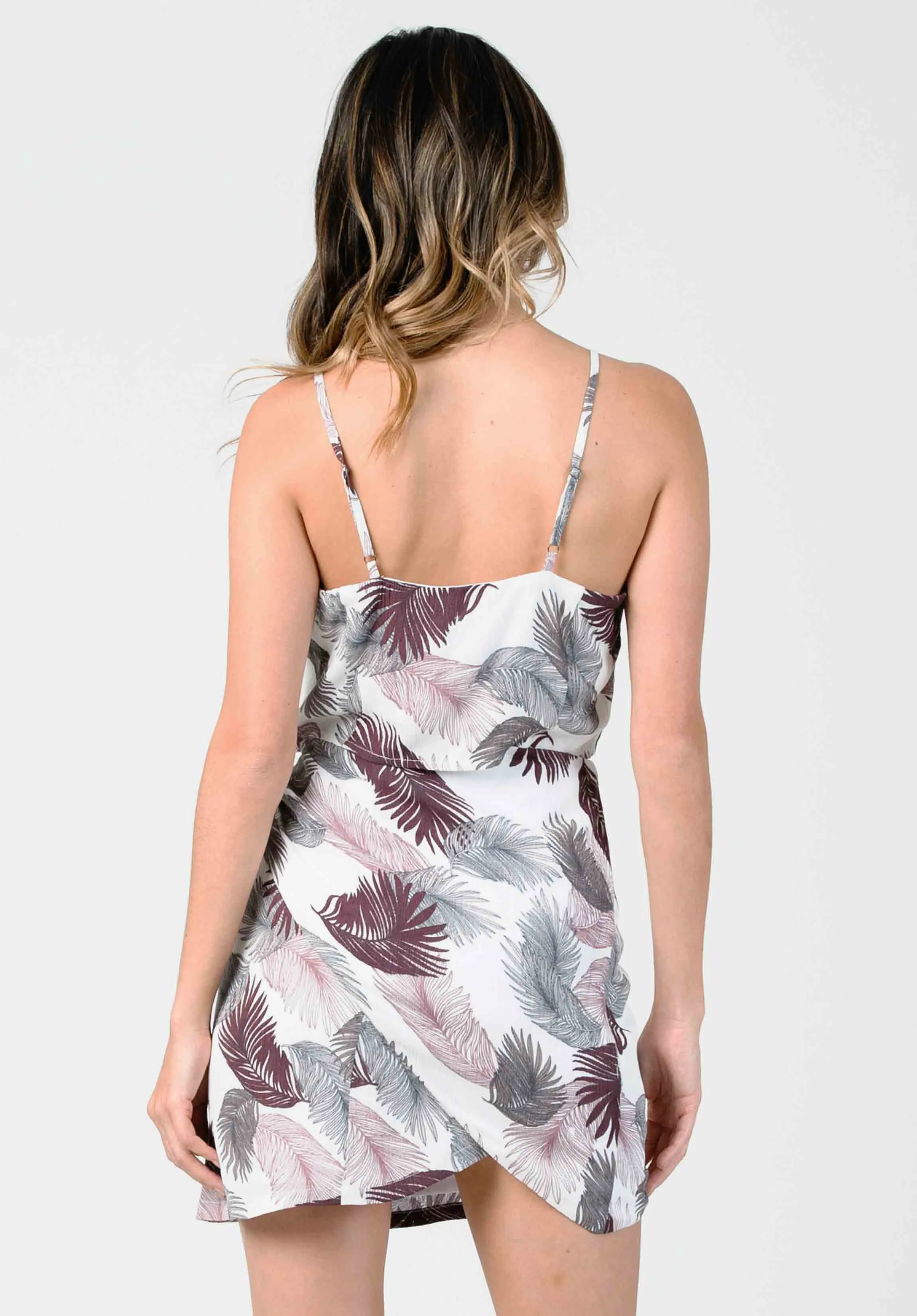 PETAL STRUCTURED CAMI CROP-LILAC PALM sold by Lucca Couture product image thumbnail 2