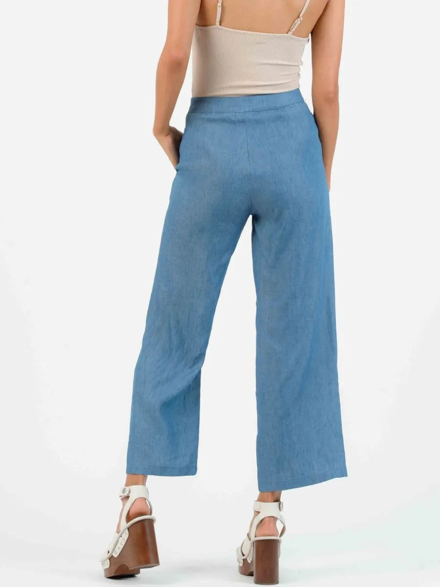 PARKER HIGH WAISTED CULOTTES-DENIM sold by Lucca Couture product image thumbnail 5
