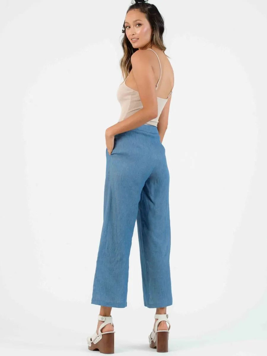 PARKER HIGH WAISTED CULOTTES-DENIM sold by Lucca Couture product image thumbnail 3