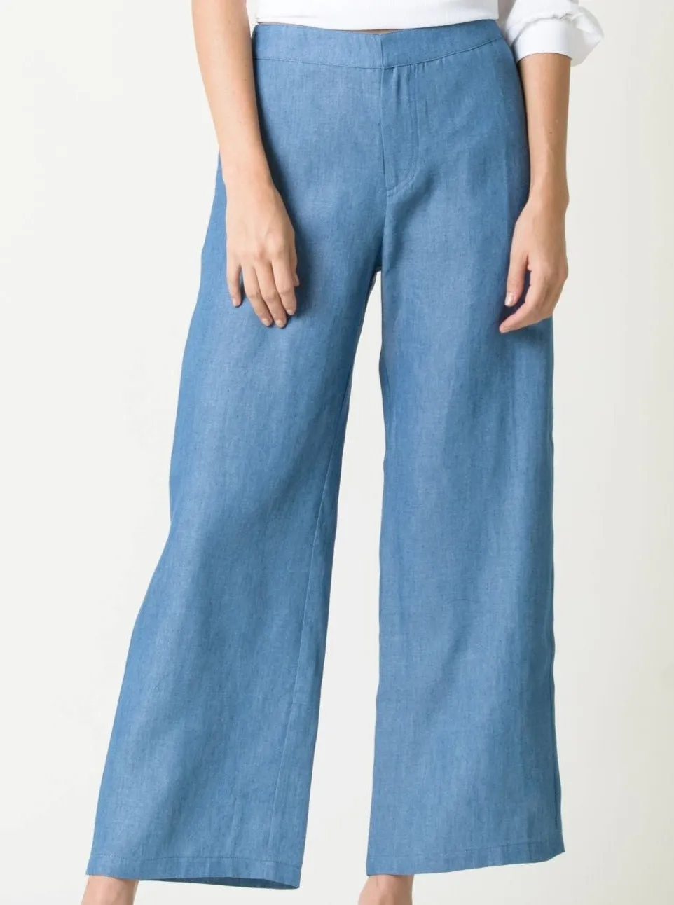 PARKER HIGH WAISTED CULOTTES-DENIM sold by Lucca Couture
