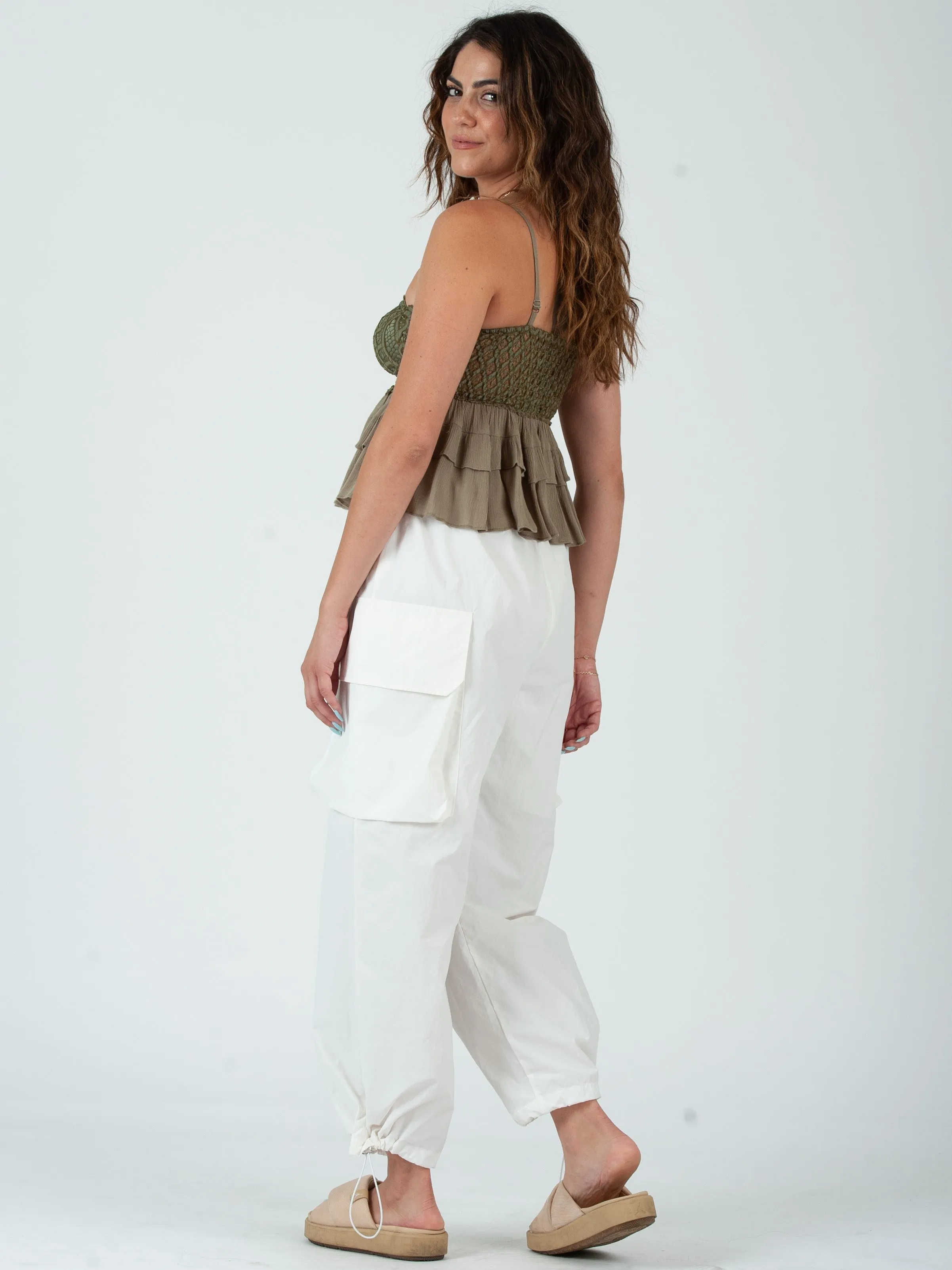 OIA LACE AND FRILLS TOP-GRASS sold by Lucca Couture product image thumbnail 4