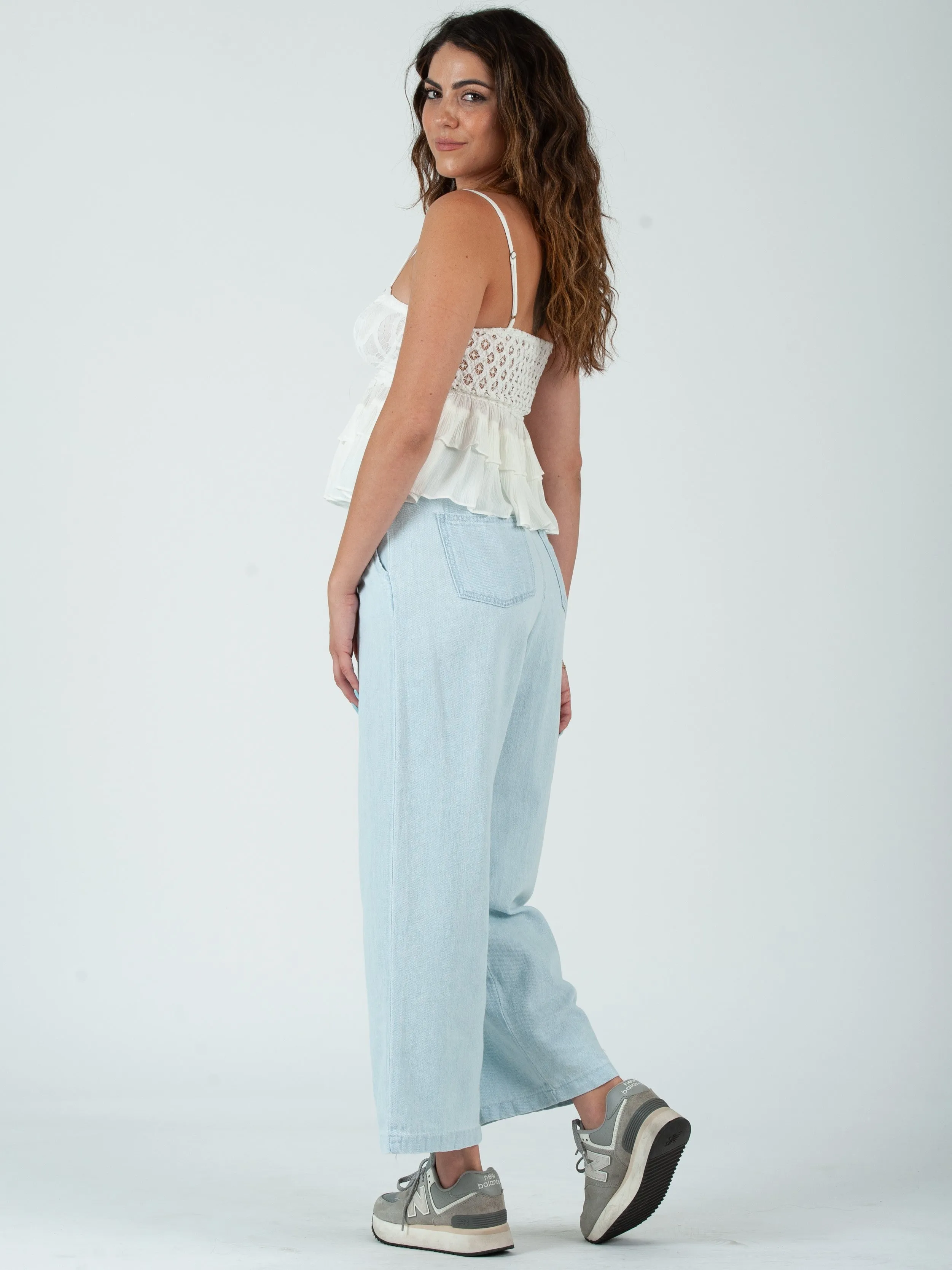 OIA LACE AND FRILLS TOP-WHITE sold by Lucca Couture product image thumbnail 4