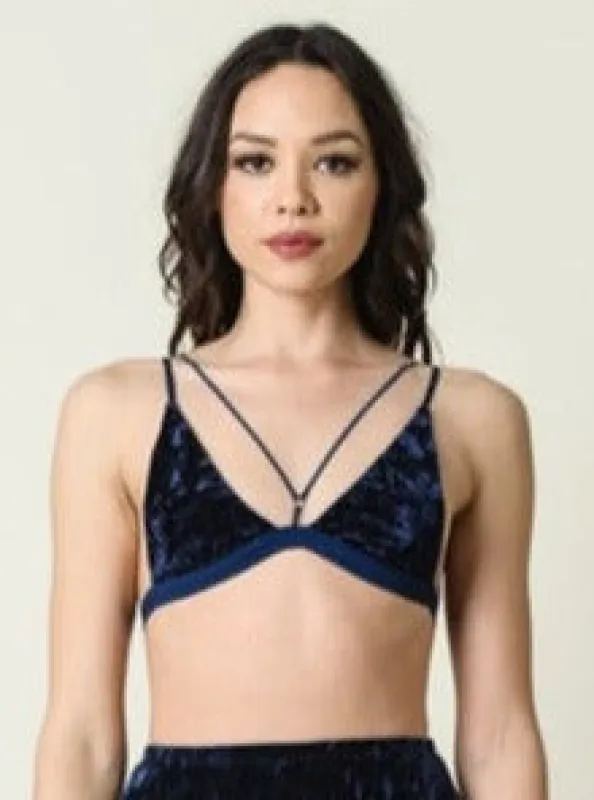 BELLE BRALETTE-NAVY sold by Lucca Couture