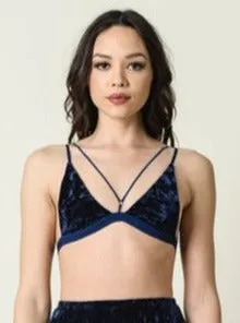 BELLE BRALETTE-NAVY sold by Lucca Couture
