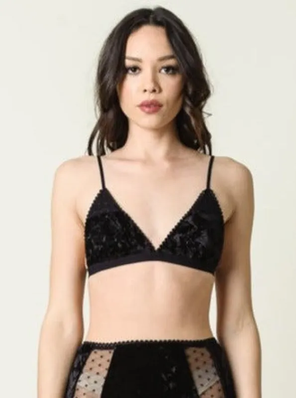 CRUSH BRALETTE-BLACK sold by Lucca Couture