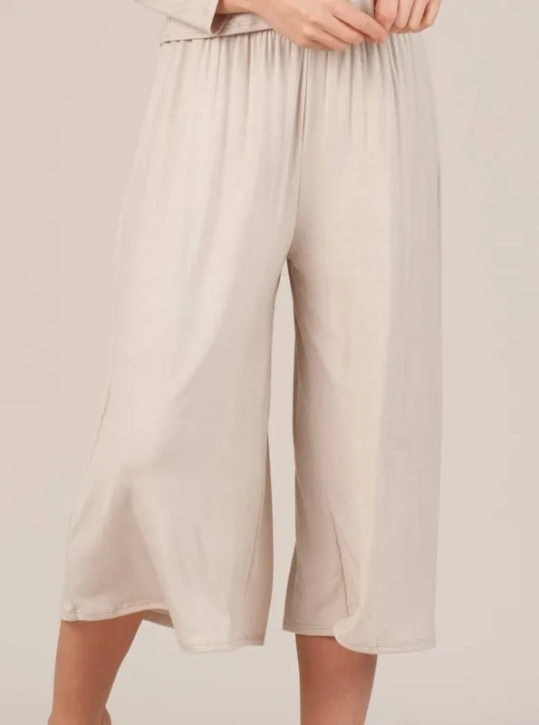 CALYPSO CULOTTE PANT- BEIGE sold by Lucca Couture